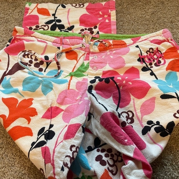 Roxy Hawaiian Multi Color Floral Pajama Pants - Picture 5 of 7